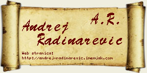 Andrej Radinarević vizit kartica